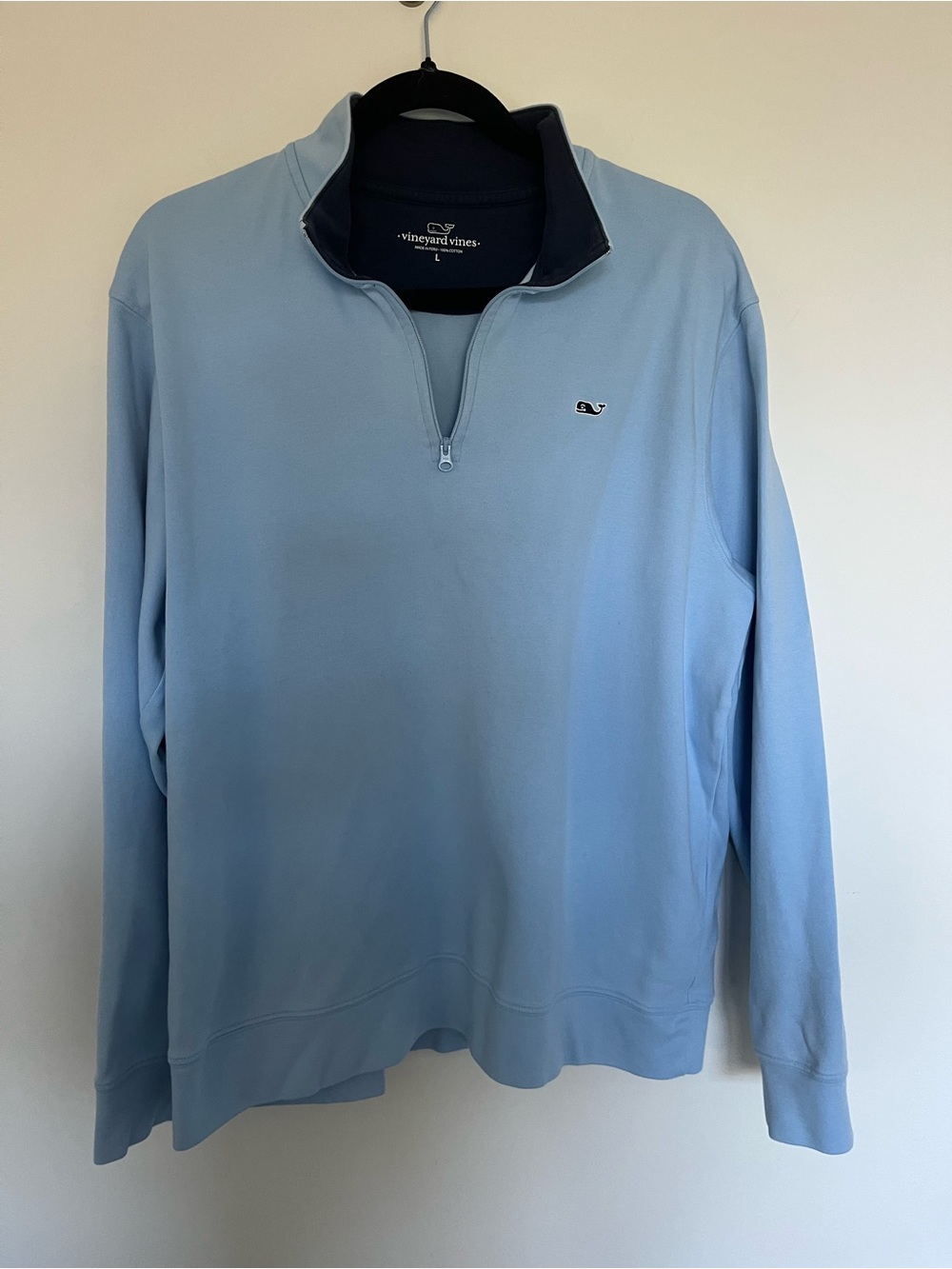 Vineyard Vines Men's Sky Blue Quarter-Zip Pullover
